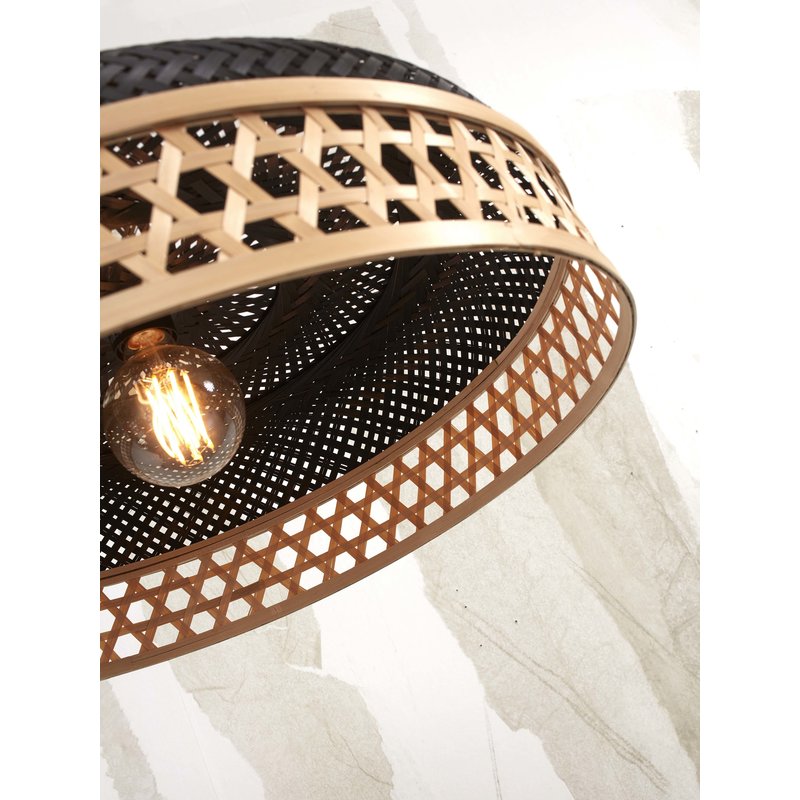 Good&Mojo-collectie Hanging lamp Ubud single bamboo dia.60+40cm. bl/natural