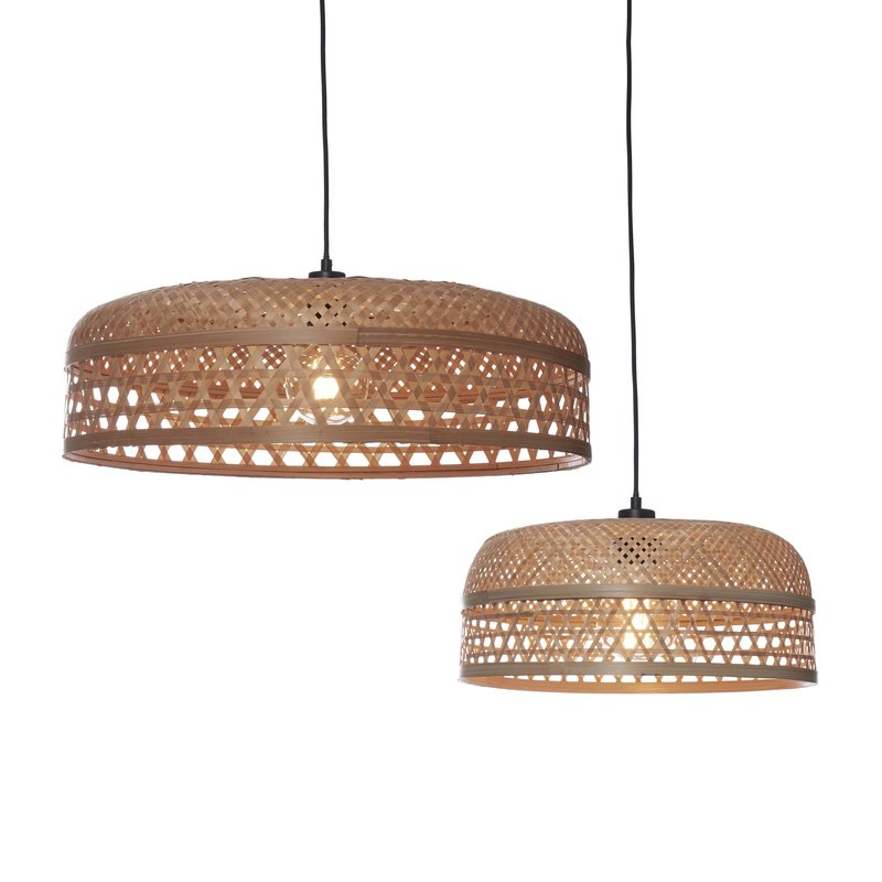 Good&Mojo-collectie Hanging lamp Ubud single bamboo dia.60+40cm. natural