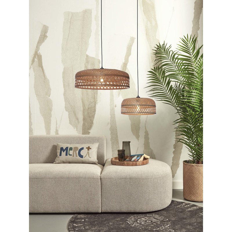 Good&Mojo-collectie Hanging lamp Ubud single bamboo dia.60+40cm. natural