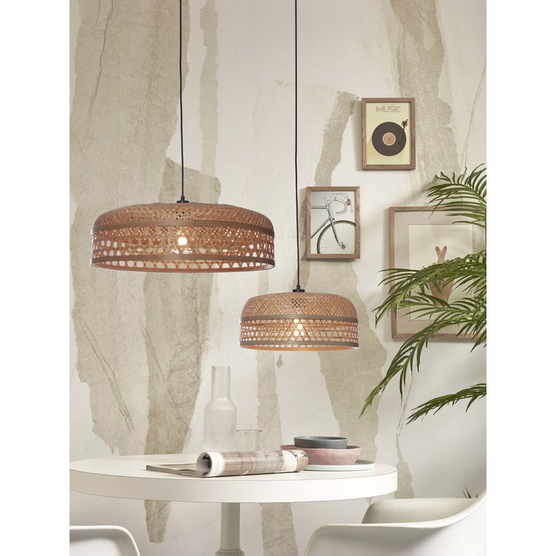 Good&Mojo-collectie Hanging lamp Ubud single bamboo dia.60+40cm. natural