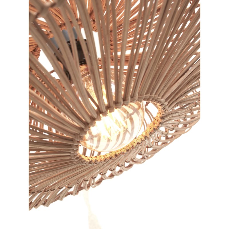 Good&Mojo-collectie Ceiling lamp Zanzibar L rattan/flat dia.55xh.14cm. natural