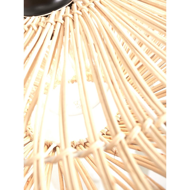Good&Mojo-collectie Ceiling lamp Zanzibar L rattan/flat dia.55xh.14cm. white