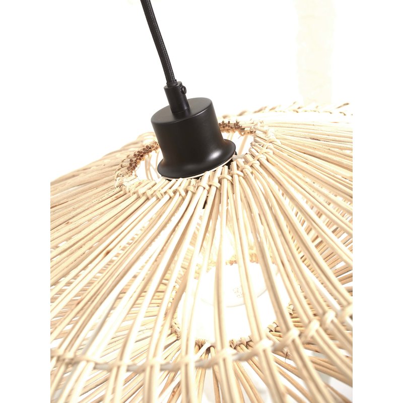 Good&Mojo-collectie Vloerlamp Zanzibar wit bamboe en rotan wit L