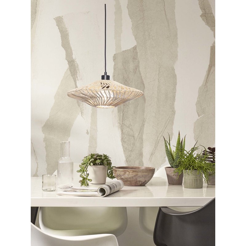 Good&Mojo-collectie Hanglamp Zanzibar rotan wit S