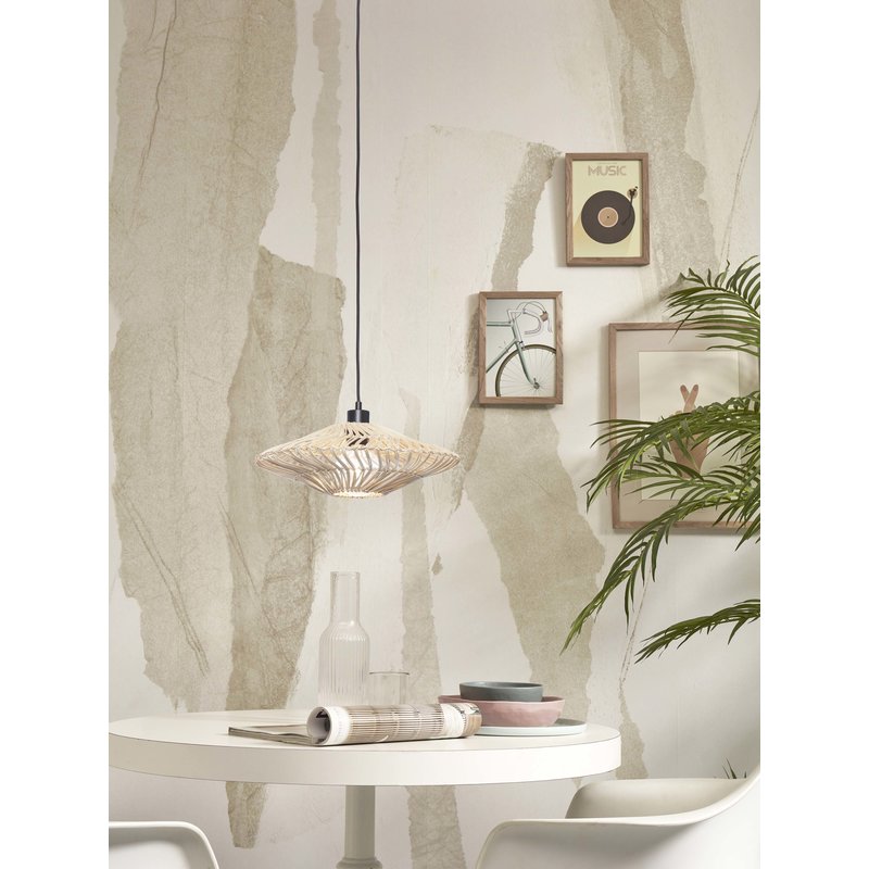 Good&Mojo-collectie Hanglamp Zanzibar rotan wit S