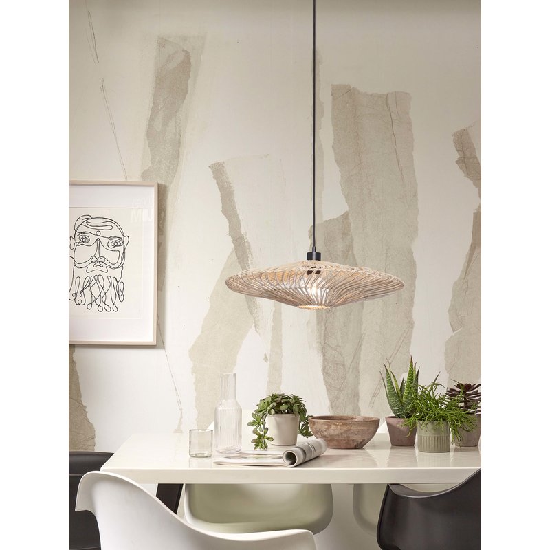 Good&Mojo-collectie Hanglamp Zanzibar rotan wit L