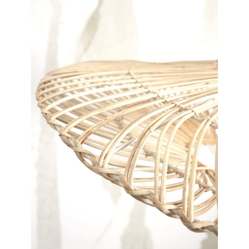 Good&Mojo-collectie Hanging lamp Zanzibar L rattan/flat dia.55xh.14cm. white