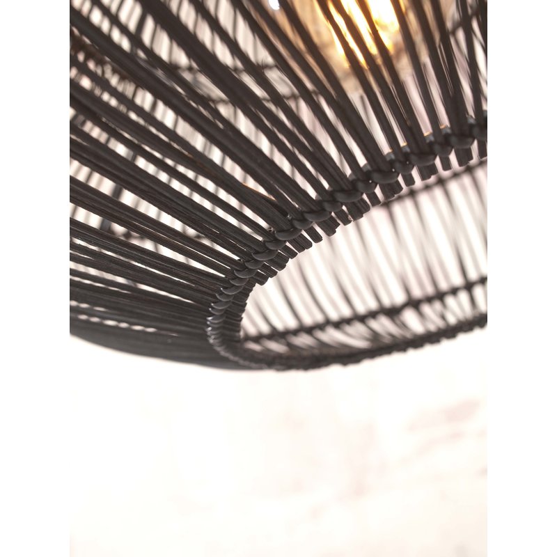 Good&Mojo-collectie Hanging lamp Zanzibar rattan/round dia.40xh.30cm. black