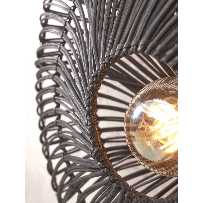 Good&Mojo-collectie Wandlamp Zanzibar rotan zwart S