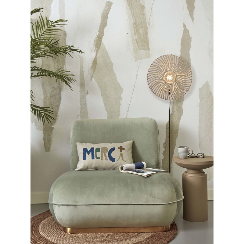 Good&Mojo-collectie Wall lamp Zanzibar S rattan/flat dia.40xh.12cm. white