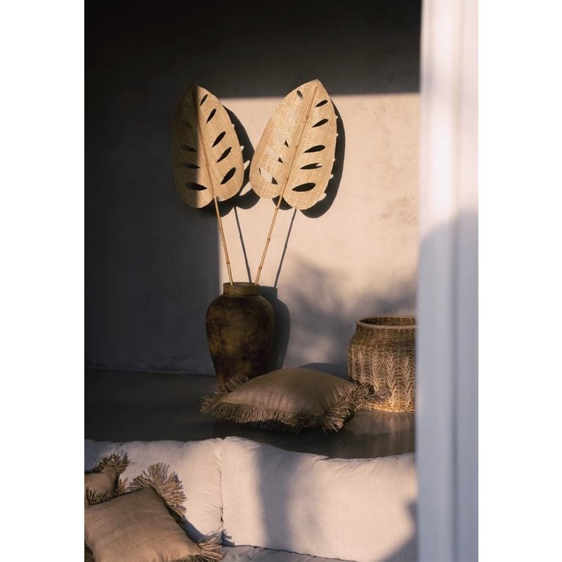 Bazar Bizar-collectie Jute Bonita Kussenhoes - Naturel - 40x40