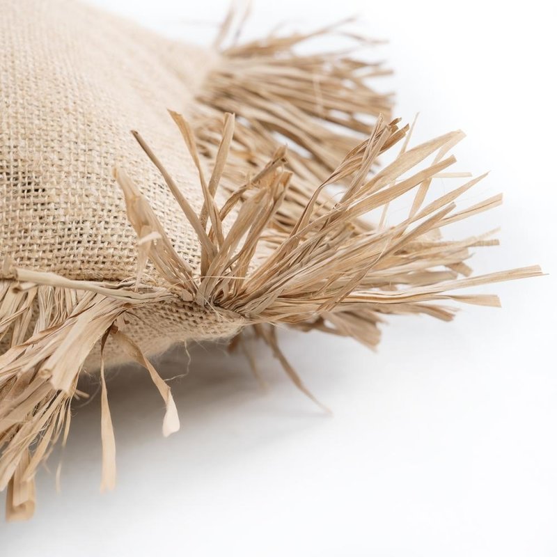 Bazar Bizar-collectie Jute Bonita Kussenhoes - Naturel - 40x40
