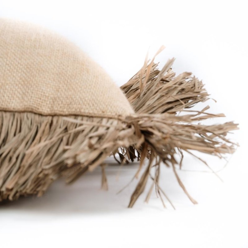 Bazar Bizar-collectie Jute Bonita Kussenhoes - Naturel - 40x40