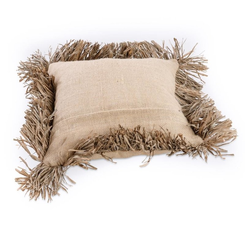 Bazar Bizar-collectie Jute Bonita Kussenhoes - Naturel - 40x40