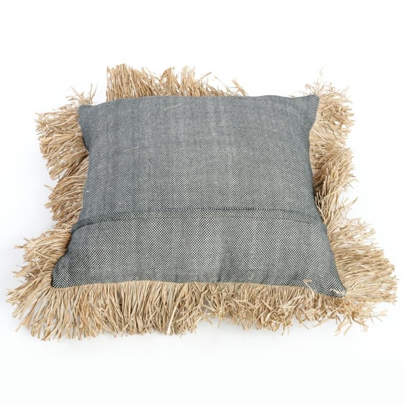 Bazar Bizar-collectie Cotton Bonita Kussenhoes - Zwart Naturel - 60x60