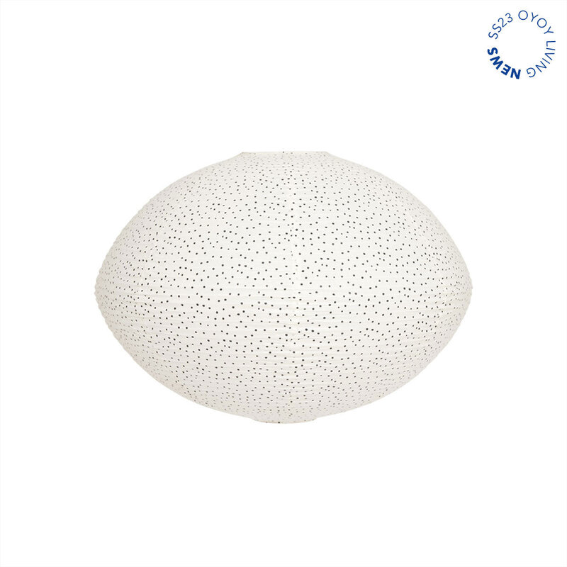 OYOY LIVING-collectie Lampenkap Moyo papier large offwhite -zwart