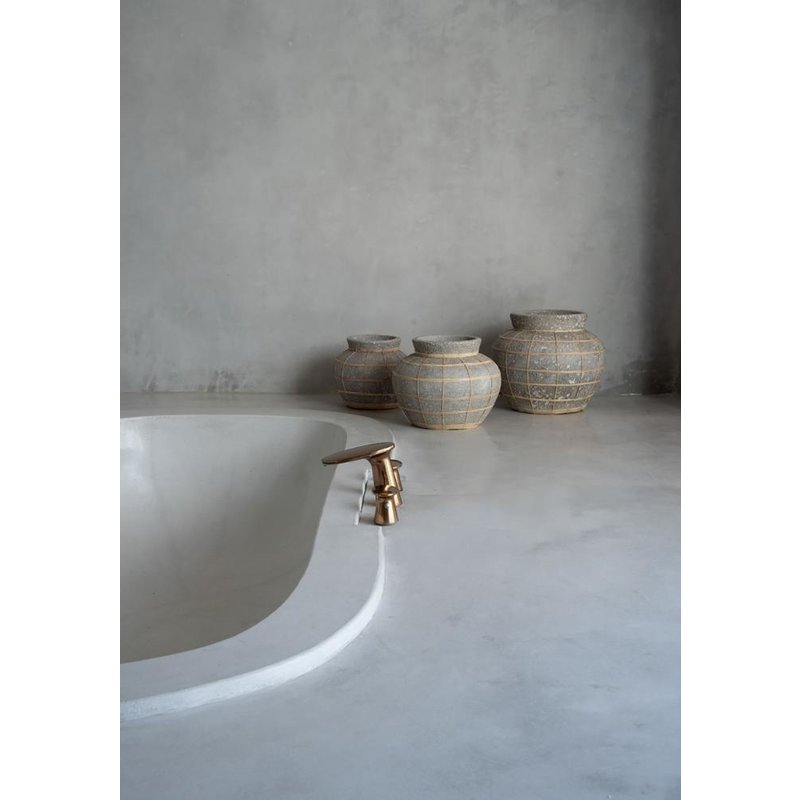 Bazar Bizar-collectie Belly Vaas - Beton Naturel - M
