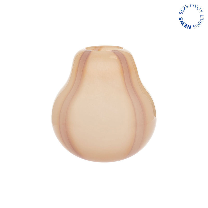 OYOY LIVING-collectie Vaas Kojo poederroze large 25cm hoog