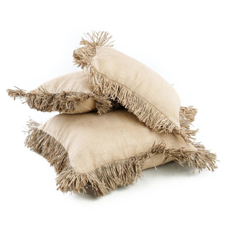 Bazar Bizar Jute Bonita Kussenhoes - Naturel - 30x50