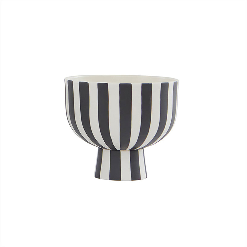 OYOY LIVING-collectie Toppu kom zwart-wit