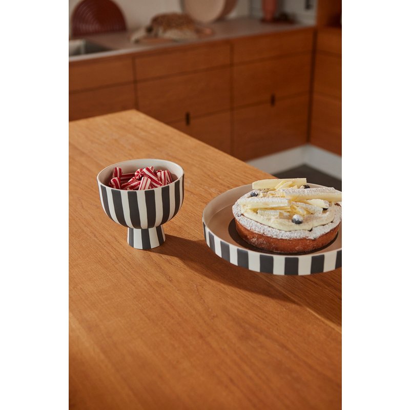 OYOY LIVING-collectie Toppu kom zwart-wit
