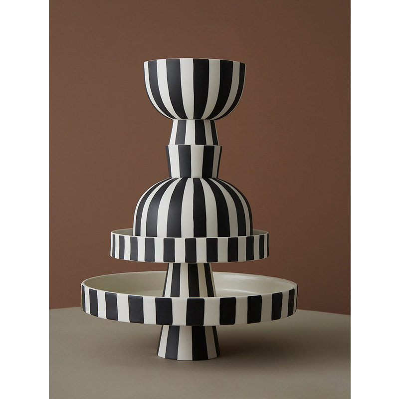 OYOY LIVING-collectie Toppu kom zwart-wit