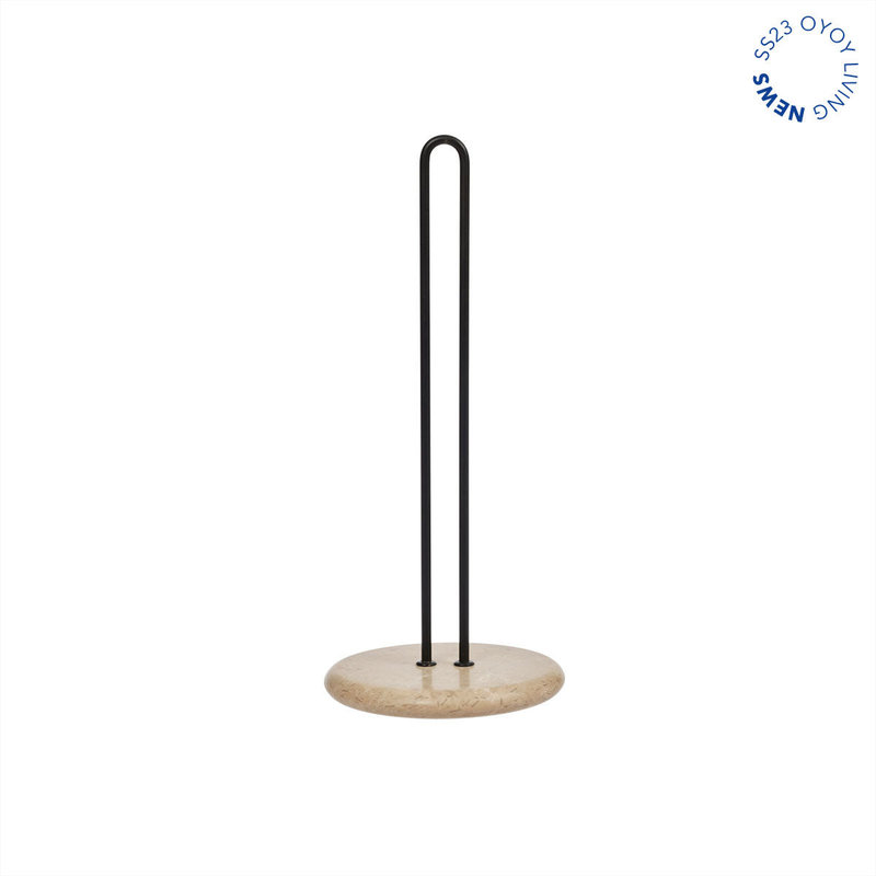 OYOY LIVING Keukenrolhouder Savi met marmeren voet