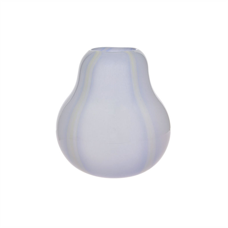 OYOY LIVING-collectie Vaas Kojo lavedel-wit large 25cm hoog