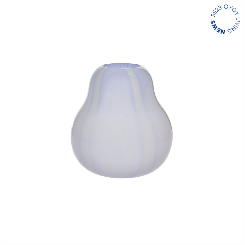 OYOY LIVING-collectie Vaas Kojo small - 20 cm hoog lavendel-wit