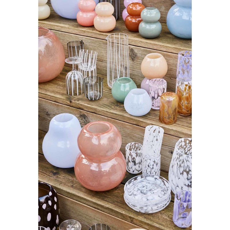 OYOY LIVING-collectie Vaas Kojo small - 20 cm hoog lavendel-wit