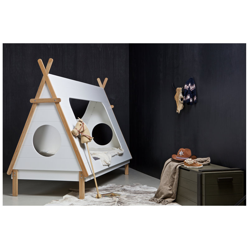 WOOOD-collectie Tipi Bed 90x200 Incl Slats