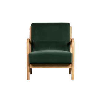 WOOOD Mark Fauteuil Fluweel Flesgroen