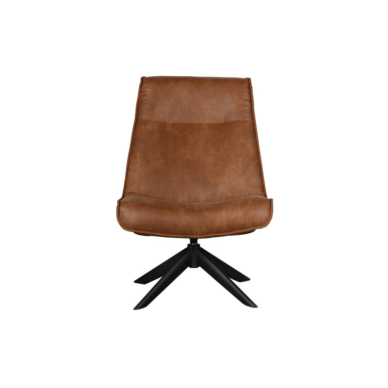 WOOOD-collectie Skyler Draaifauteuil Kunstleer Cognac