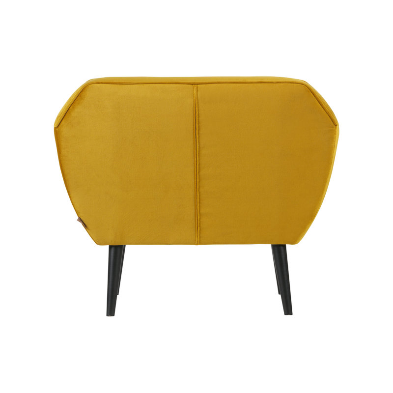 WOOOD-collectie Rocco Fauteuil Fluweel Oker