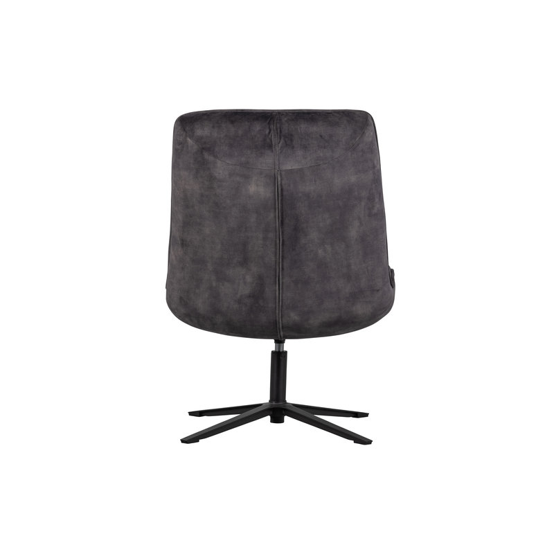 WOOOD-collectie Job Draaifauteuil Velvet Antraciet