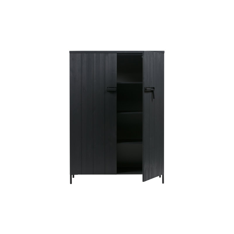WOOOD-collectie Bruut 2 Door Cabinet Pine Black