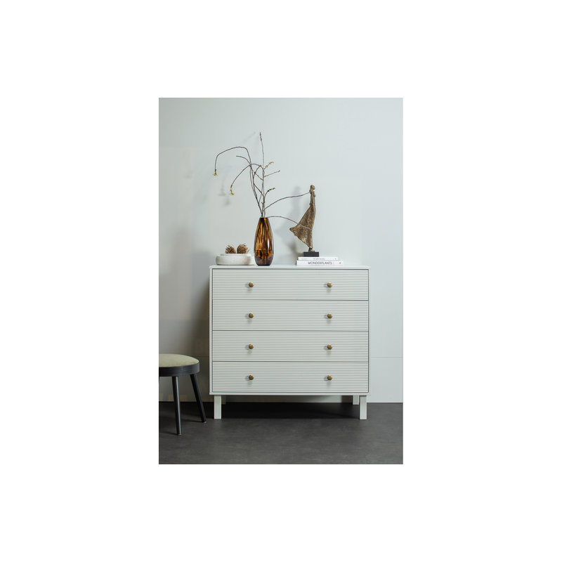 WOOOD-collectie Madu Cabinet With Drawers Pine Deep Cloud Grey