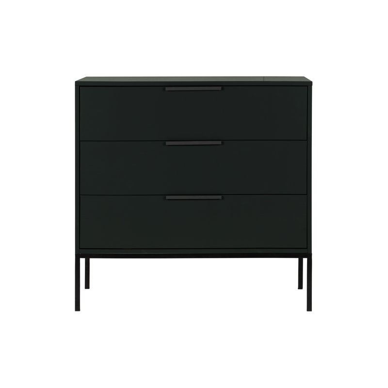 WOOOD-collectie Adam Cabinet With Drawers Pine Black