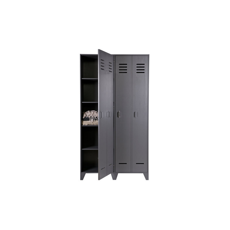 WOOOD-collectie Stijn Lockercabinet Steelgrey