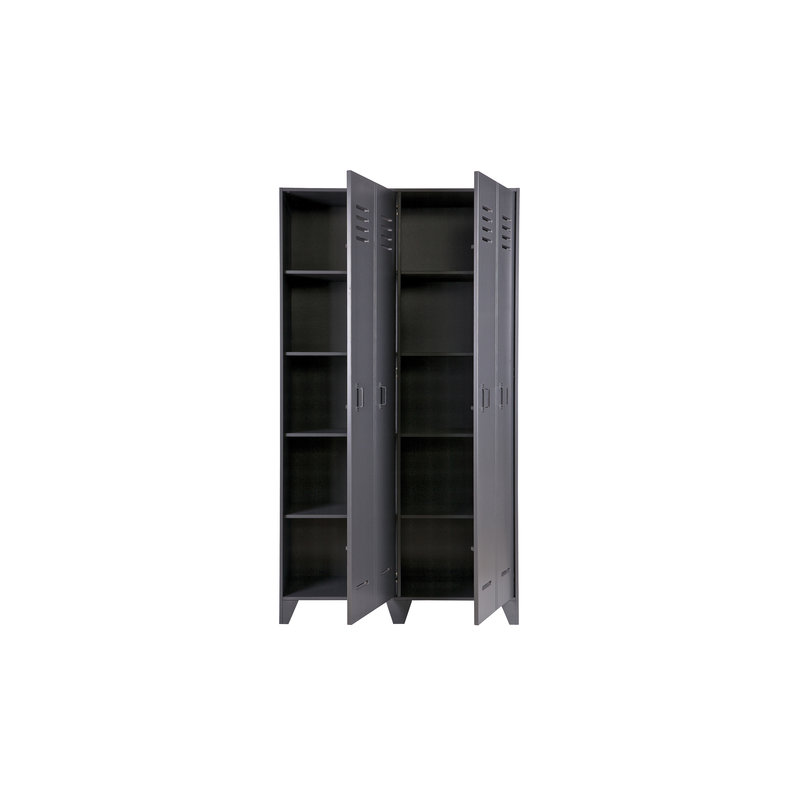 WOOOD-collectie Stijn Lockercabinet Steelgrey