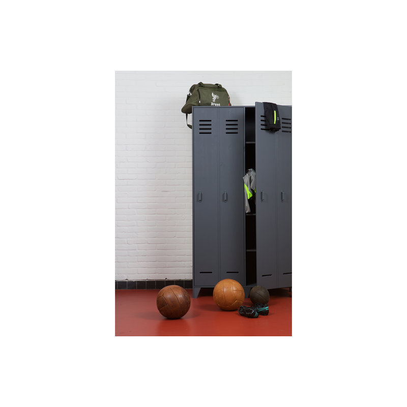 WOOOD-collectie Stijn Lockercabinet Steelgrey