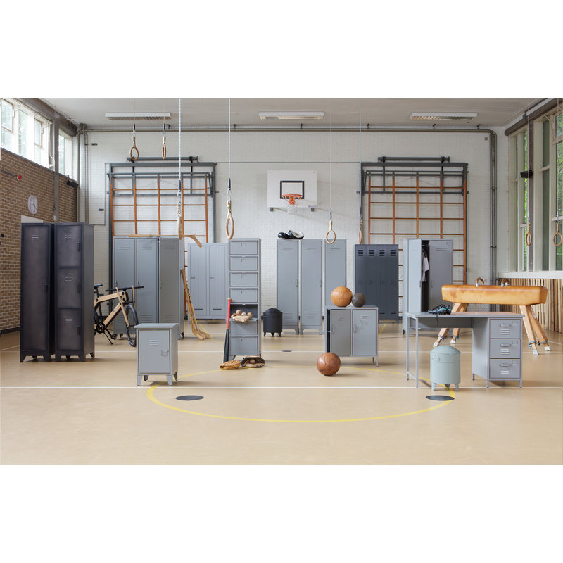 WOOOD-collectie Stijn Lockercabinet Steelgrey