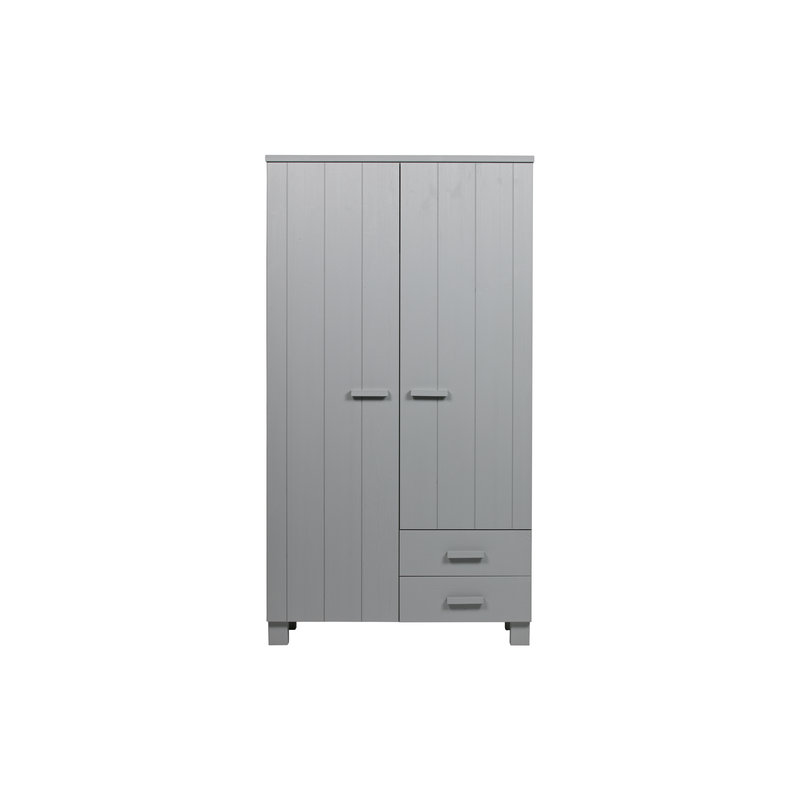 WOOOD-collectie Dennis Wardrobe Pine Concrete Grey Brushed