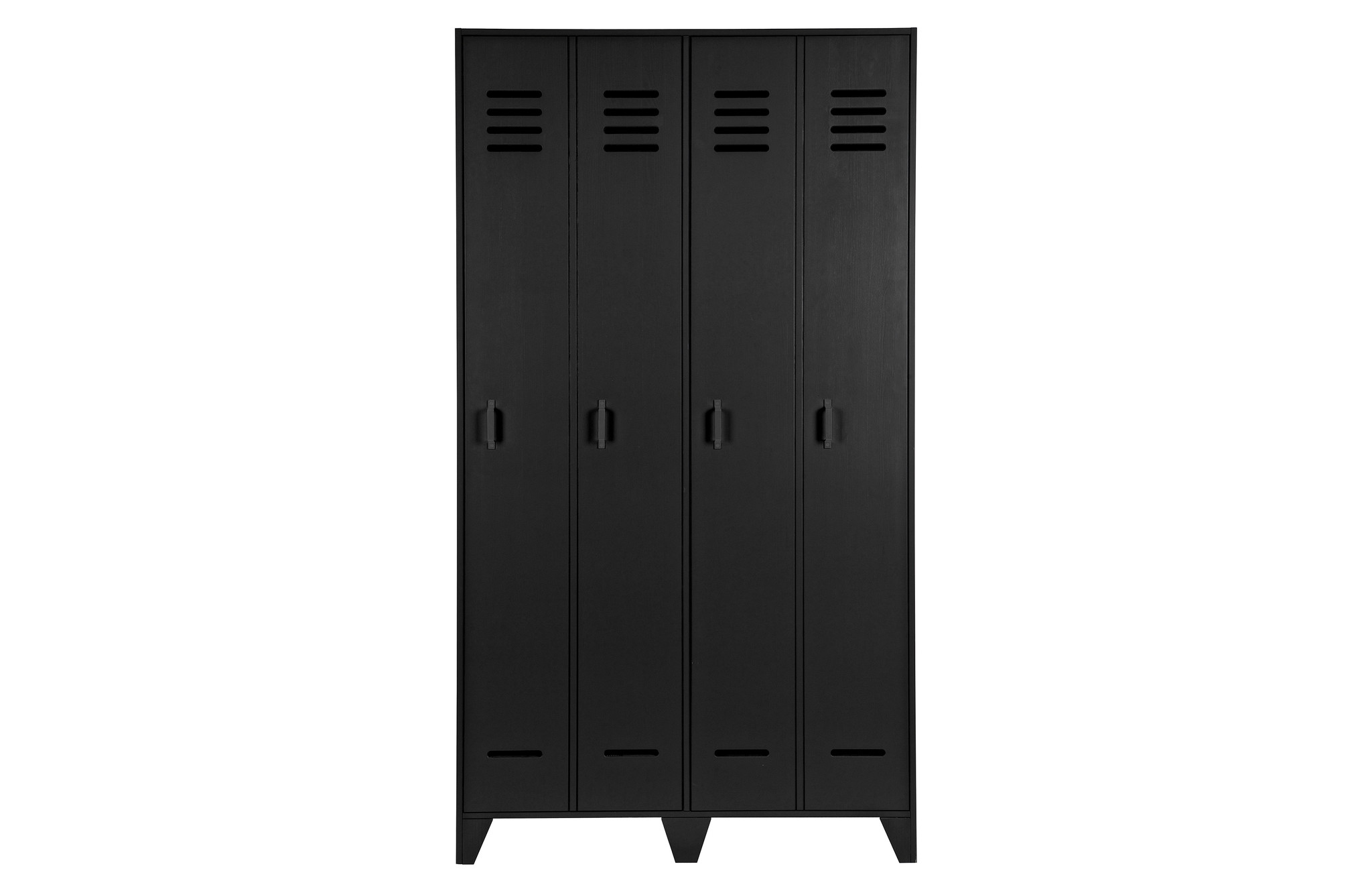 WOOOD-collectie Stijn Hoog 2drs Lockerkast Zwart