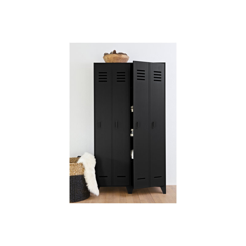 WOOOD-collectie Stijn Locker Cabinet Black