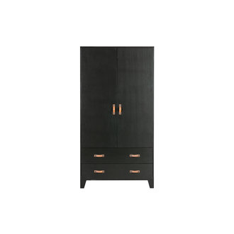 WOOOD Dian Wardrobe Cabinet Pine Black