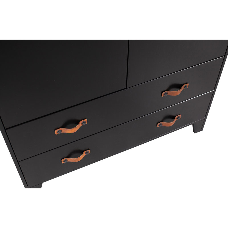 WOOOD-collectie Dian Wardrobe Cabinet Pine Black