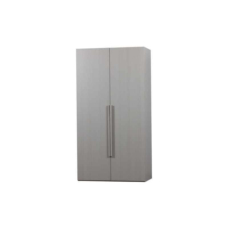 WOOOD-collectie Rens 2-doors Wardrobe Long Handle Walnut/pebble Grey