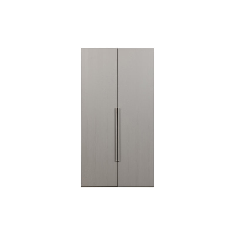 WOOOD-collectie Rens 2-doors Wardrobe Long Handle Walnut/pebble Grey