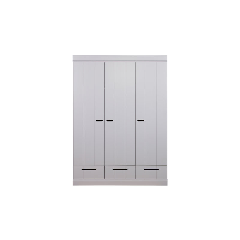 WOOOD-collectie Connect 3-doors Drawer- Strip Doors Concrete Grey